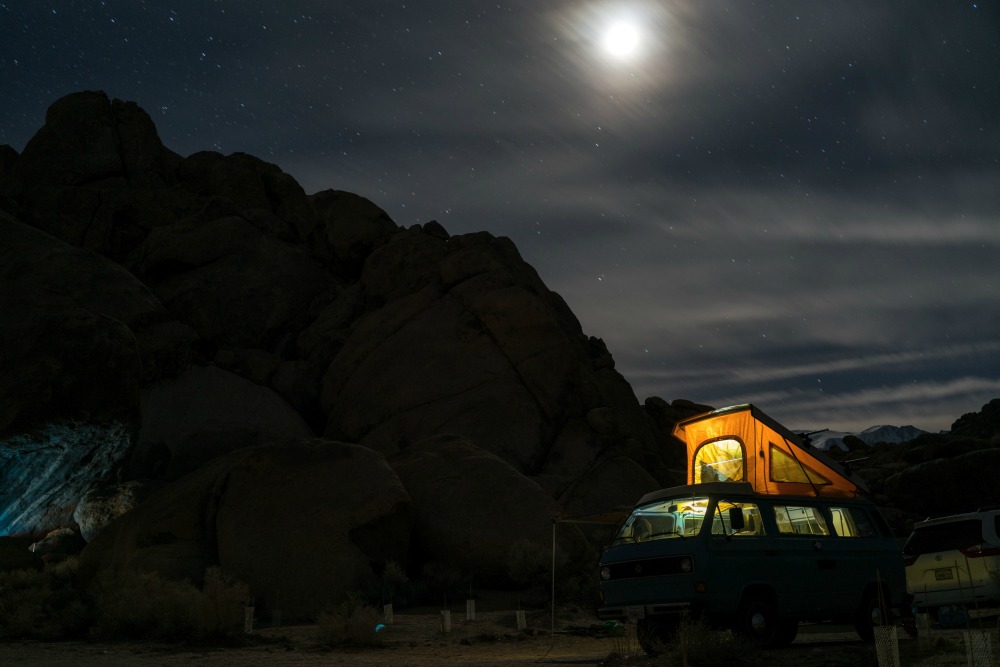 Van life night CREDIT Photo by Tommy Lisbin on Unsplash_picmonkeyed